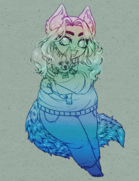 Chibi Me & My pup Blaze